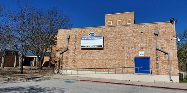 Fine Arts Building at McCallum High School in Austin, TX